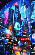 Image result for Cyberpunk City Neon Lights