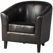 Image result for Brown Faux Leather Tub Chair
