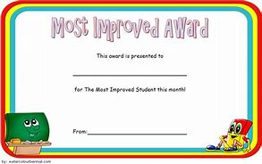 Image result for Preschool Most Improved Award