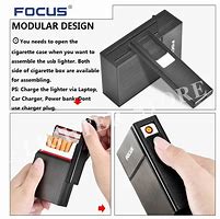 Image result for Focus Cigarette Case with Lighter