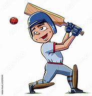 Image result for People Playing Cricket Cartoon