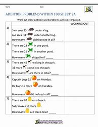 Image result for Addition Problems for 2nd Graders