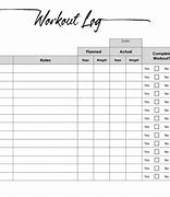 Image result for Weekly Workout Log Printable