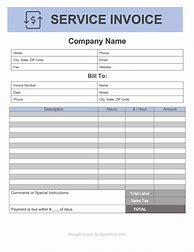Image result for Service Invoice Form