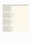 Image result for Should You Go First and I Remain Poem
