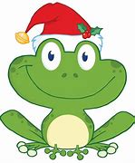 Image result for Frog in Christmas Hat Art
