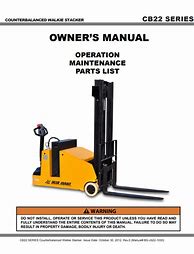 Image result for Big Joe P3/3 Maintenance Manual PDF