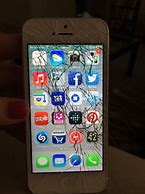 Image result for iPhone 5S Silver Broken Screen 16GB