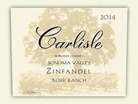 Image result for Carlisle Zinfandel 100th Anniversary Rossi Ranch