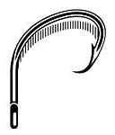 Image result for Black and White Fishing Hook