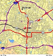 Image result for Detailed Map of Raleigh NC