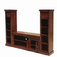 Image result for Rustic Bookshelf and TV Stand