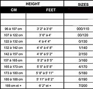 Image result for Judo Gi Size Chart