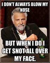 Image result for Snot in My Head Meme