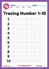 Image result for Handwriting Numbers 1 10