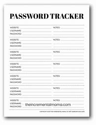 Image result for Free Printable Fillable Password Keeper