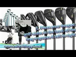 Image result for How to Organize Clubs in Golf Bag