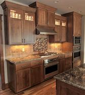 Image result for Country Oak Kitchen Cabinets
