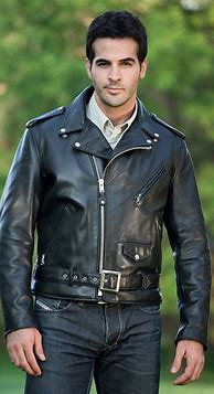 Image result for Men Wearing Biker Leather Jackets