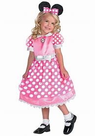 Image result for Minnie Mouse Pink Polka Dot Dress