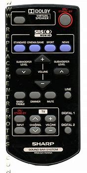Image result for Sharp Sound Bar Remote Control