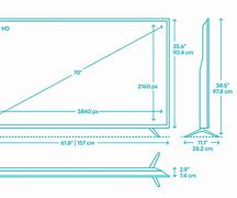 Image result for 70 TV Dimensions