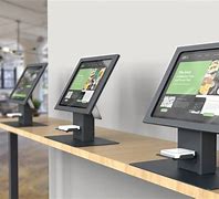 Image result for Kiosk Stand with a Person