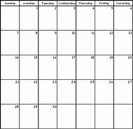 Image result for Blank 30-Day Calendar Template