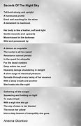 Image result for Poems About the Night Sky