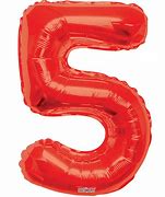 Image result for Red Number 5 Balloon