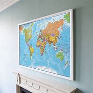 Image result for Framed World Map Art