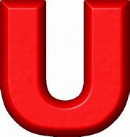 Image result for U Bubble Letter Red