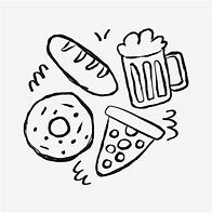 Image result for Food Black and White Stickers