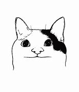 Image result for Huh Cat Drawing Meme