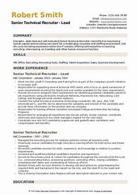 Image result for Senior Technical Recruiter Resume