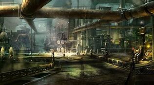 Image result for Futuristic Industrial Revolution Art