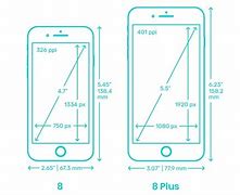 Image result for Size Comparison iPhone 8 and 8 Plus