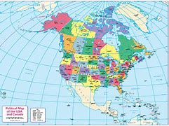 Image result for Political Map of USA and Canada