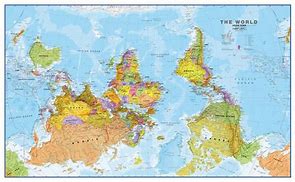 Image result for Upside Down Mirrored World Map