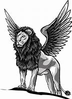 Image result for Mythical Creature Lion with Wings