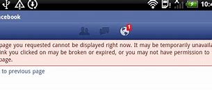 Image result for Facebook Error Message