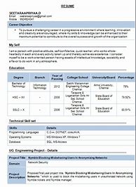 Image result for ACCA Fresher Resume Format