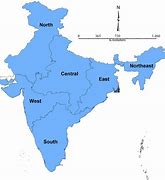 Image result for India Map with North South East West