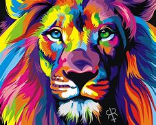 Image result for Rainbow Lion Black Background