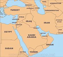 Image result for Map of Middle East Countries Labeled