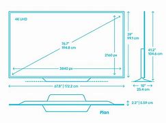 Image result for Actual Dimensions of a 75 Inch TV