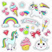 Image result for Unicorn Stickers Drawing