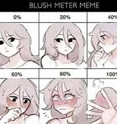 Image result for Anime Blush Meter Meme