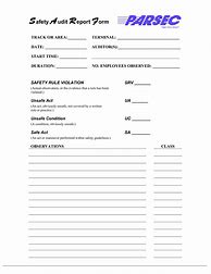 Image result for Safety Audit Forms Templates