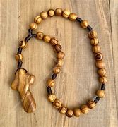 Image result for Olive Wood Rosary Beads